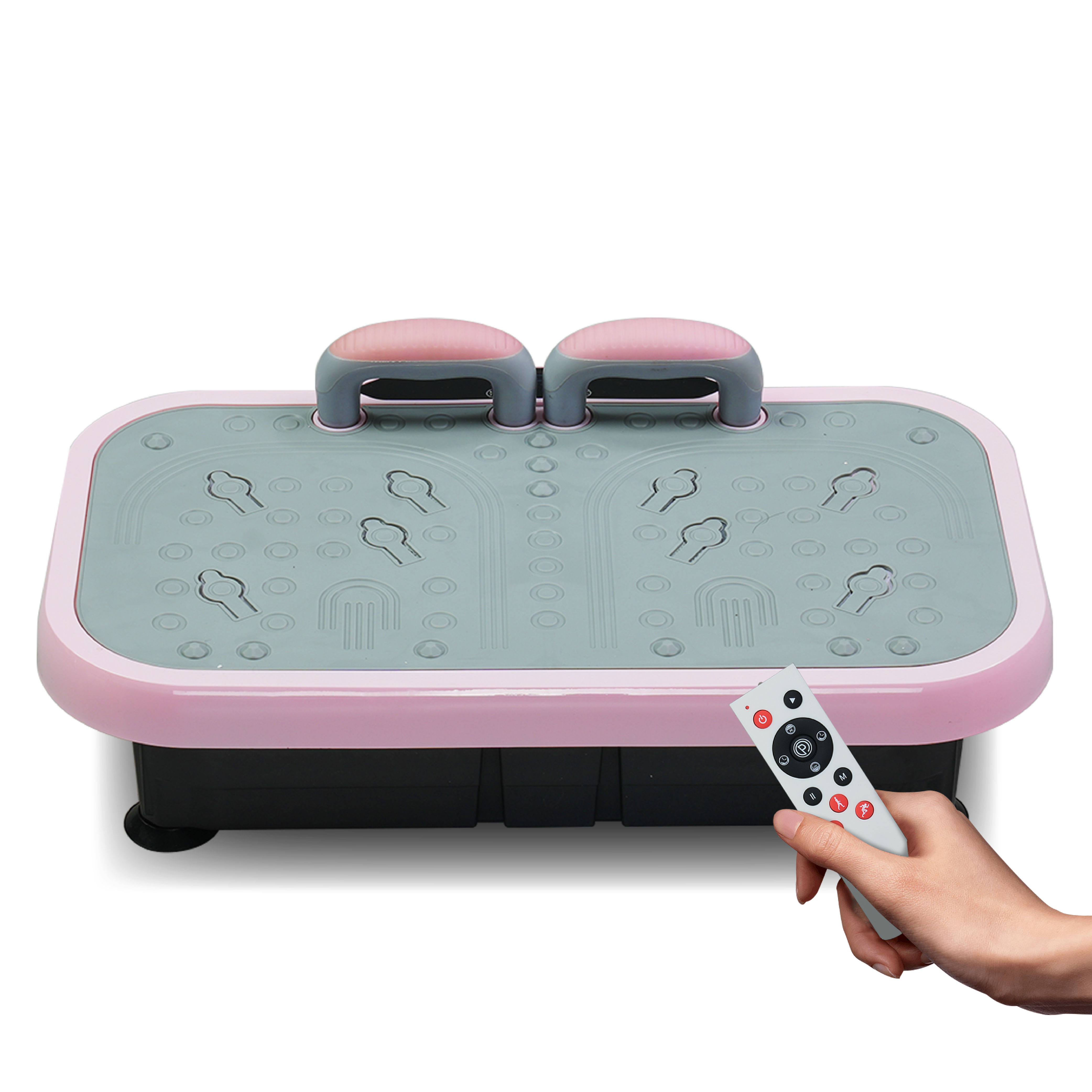 Vibration Plate Fitness Platform With Handle Whole Body Exercise Machine With 120 Speed Levels, Lymphatic Drainage, Fat Burning, And Weight Loss, Perfect For Women, Men, And Home Gym Exercise_voghion.com